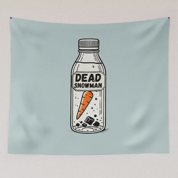 Item preview, Dead snowman water bottle melted snowman designed and sold by Meandmyshop.