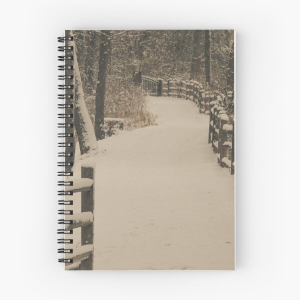 Item preview, Sepia-Toned Rustic Fence on Country Lane in Winter designed and sold by CountyKent.