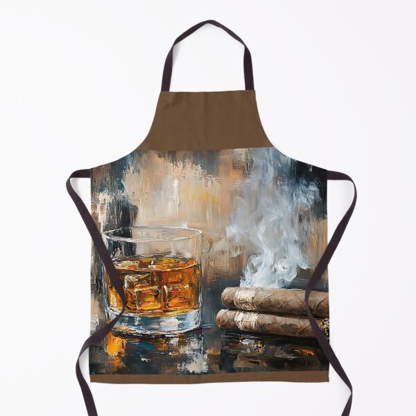 Item preview, Enjoy the Contrast of Whiskey and Cigars Against a Textured Background Generative AI designed and sold by OlfactoART Studio.