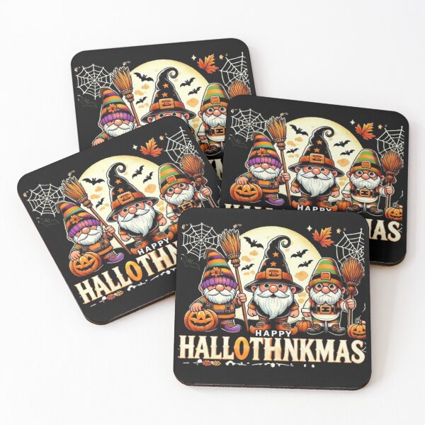 Item preview, Halloween Thanksgiving Christmas Happy HalloThanksMas Gnomes designed and sold by SztylishDesigns.