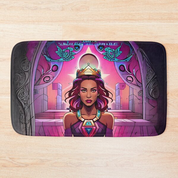 Item preview, Fabulous Woman Pink Cyberpunk Neon Retro Goddess designed and sold by Melan Designs.