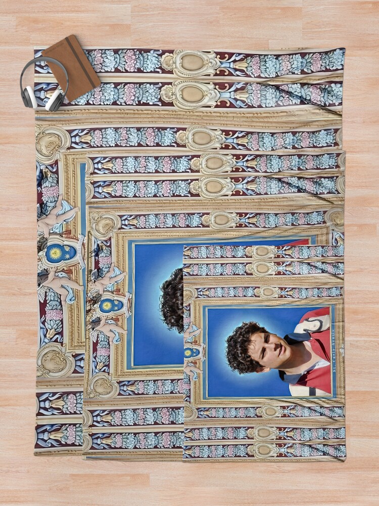 Thumbnail 5 of 6, Throw Blanket, Saint Carlo Acutis Santo Carlo Acutis designed and sold by ADMG.