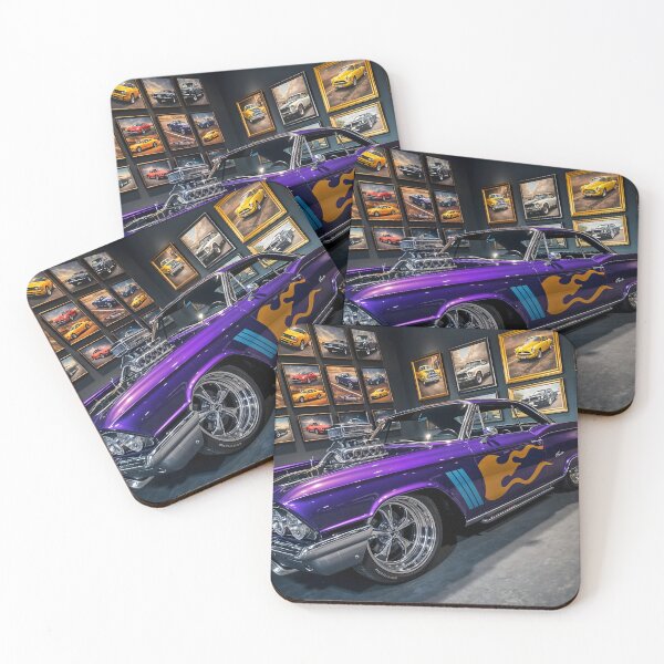 Item preview, 1960s Metallic Purple w/Orange Flames Muscle Car designed and sold by RocketMobster.