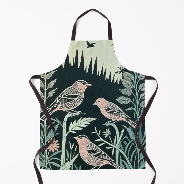 Item preview, Finches in linocut style designed and sold by DJVYEATES.