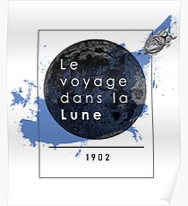 Journey to the moon in French Poster