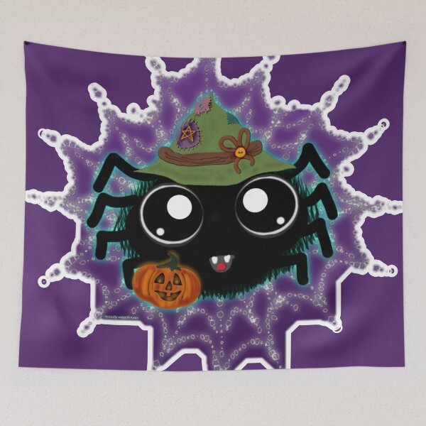 Item preview, Cute Little Spider in a Witch Hat designed and sold by PatchworkBird.