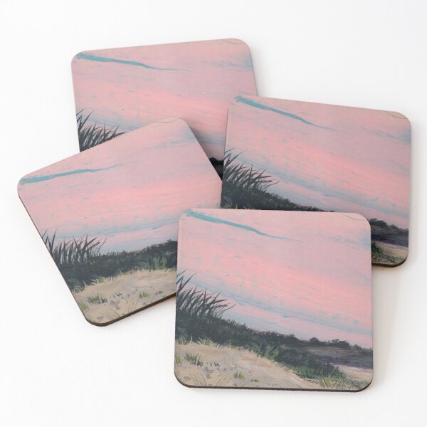 Item preview, sunset Beach grass sand dune painting designed and sold by lauraswart67.