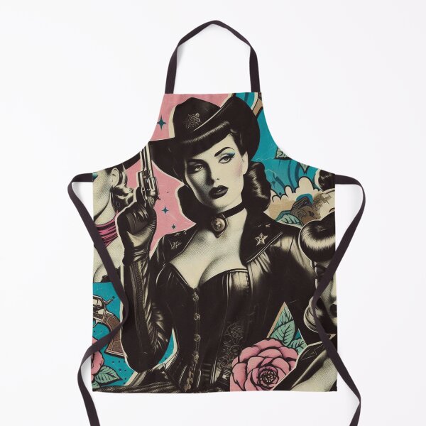 Item preview, Retro Cowgirl Pinup Collage designed and sold by PulpVintage.