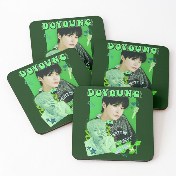 Item preview, NCT 127 Doyoung: Neon Green Vibe Collage designed and sold by AJUNICE STUDIO.