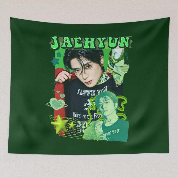 Item preview, Jaehyun Neon Green Collage: Bold and Bright designed and sold by AJUNICE STUDIO.