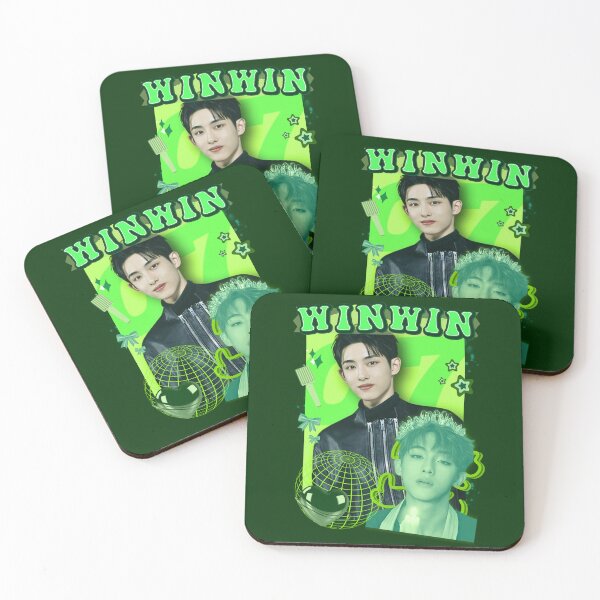 Item preview, NCT 127 Winwin Neon Green Collage designed and sold by AJUNICE STUDIO.