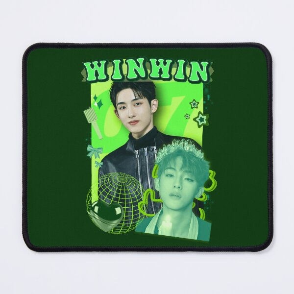 Item preview, NCT 127 Winwin Neon Green Collage designed and sold by AJUNICE STUDIO.