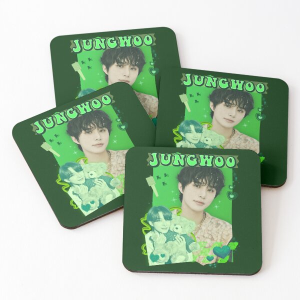 Item preview, Neon Green Vibes: Jungwoo NCT 127 Collage designed and sold by AJUNICE STUDIO.