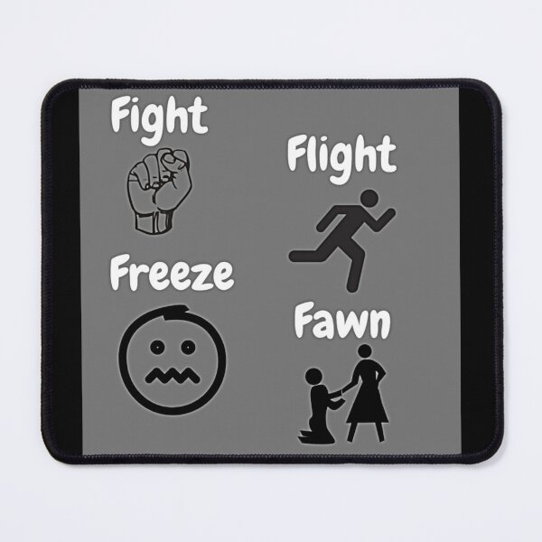Item preview, People Pleaser Trauma Responses Meme - Fight, Flight, Fawn, Freeze designed and sold by Earth Nature Creations.
