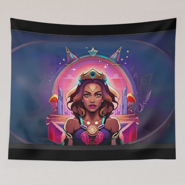 Item preview, Fabulous Woman Pink Cyberpunk Neon Retro Goddess designed and sold by Melan Designs.