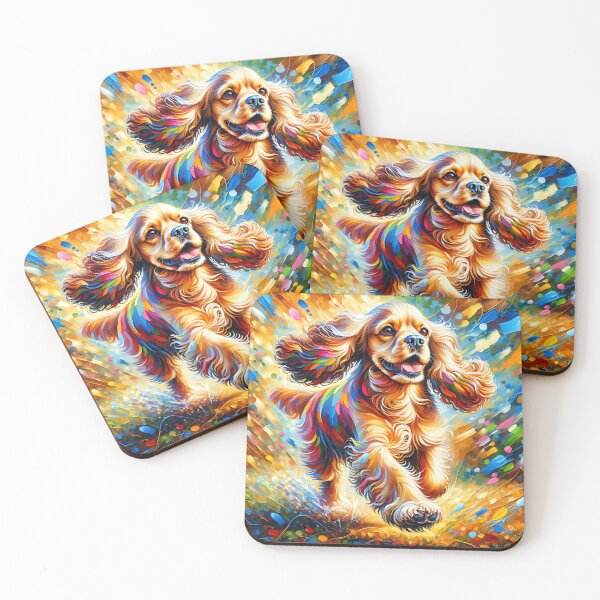Item preview, Cocker Spaniel Dog Portrait Acrylic Art Print Pet Portrait Gifts for Dog Lovers designed and sold by Puppy Puzzles Plus.