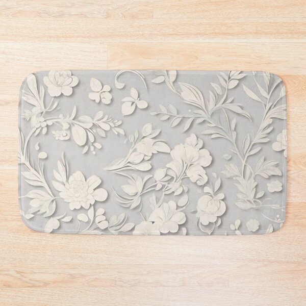 Item preview, White Flowers on Silver designed and sold by BubbleGalaxy.
