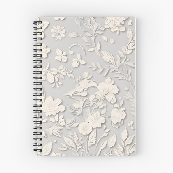 Item preview, White Flowers on Silver designed and sold by BubbleGalaxy.