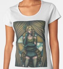 Wheel of Death - Circus Sideshow Knife Thrower Woman Women's Premium T-Shirt