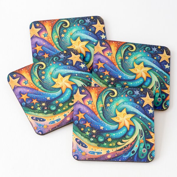 Item preview, Swirly galaxies, multicolored stars and planets - 1 designed and sold by artedamensagem.