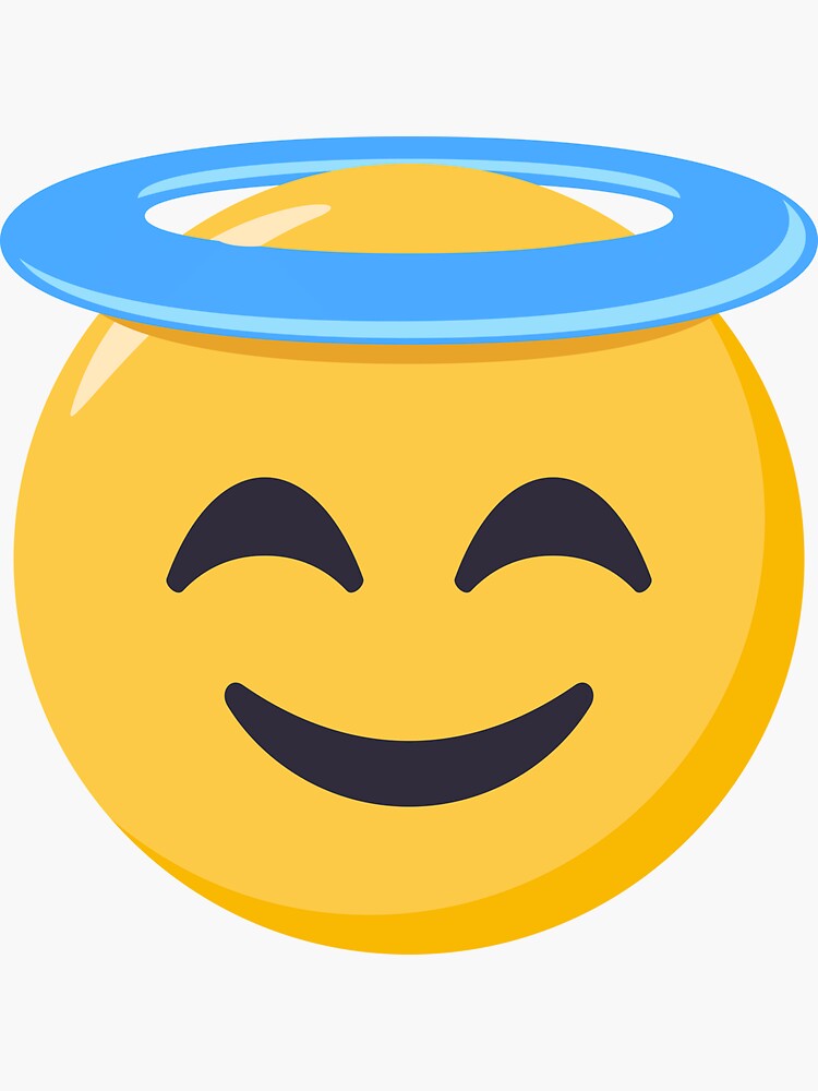 "JoyPixels™ Smiling Face with Halo Emoji" Sticker for Sale by joypixels