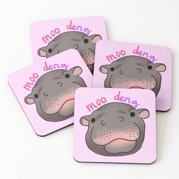 Item preview, Moo deng mood art baby pygmy hippo   designed and sold by MaryMik.