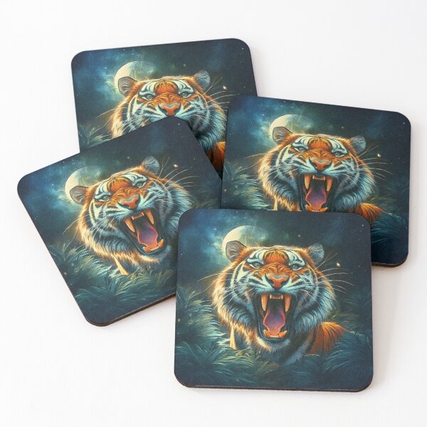 Item preview, Roaring Tiger Moonlit Jungle designed and sold by Nostalgia Busters.