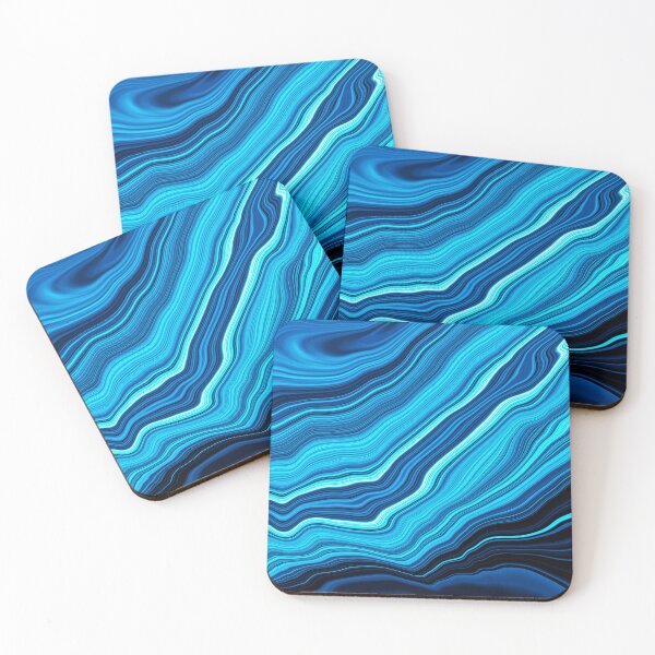 Item preview, Blue And Aqua Liquid Marbled Abstract Designs designed and sold by DEC02.