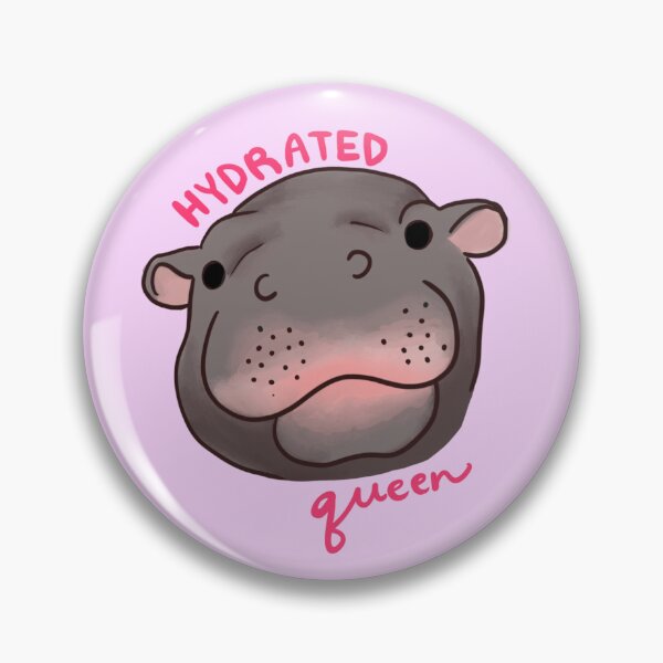 Item preview, moo deng hydrated queen art baby pygmy hippo   designed and sold by MaryMik.