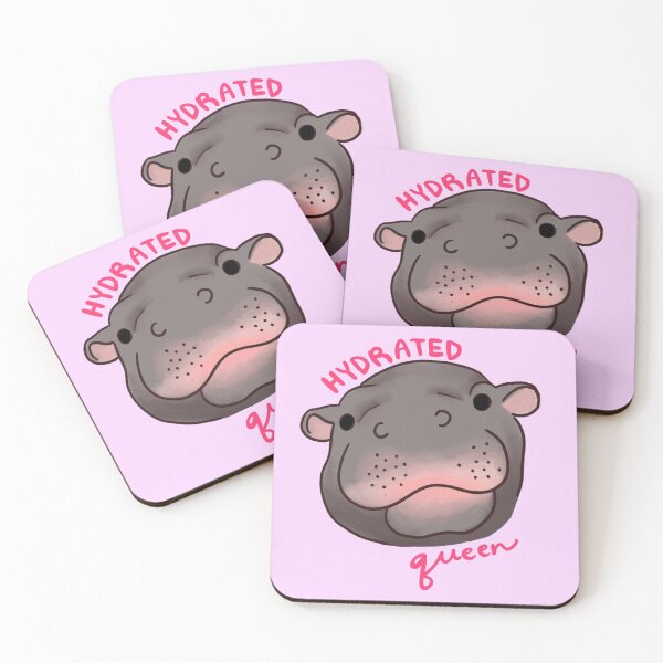 Item preview, moo deng hydrated queen art baby pygmy hippo   designed and sold by MaryMik.