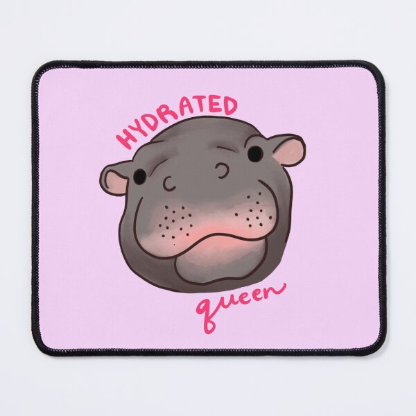 Item preview, moo deng hydrated queen art baby pygmy hippo designed and sold by MaryMik.