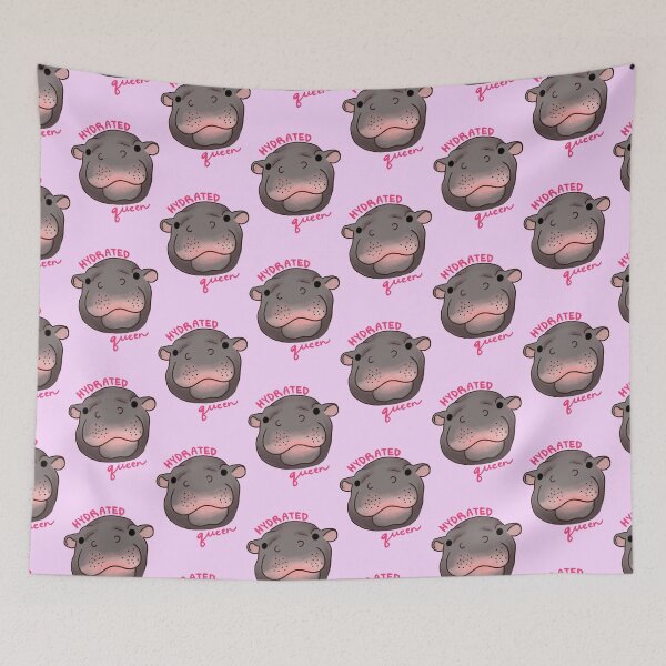 Item preview, moo deng hydrated queen art baby pygmy hippo   designed and sold by MaryMik.