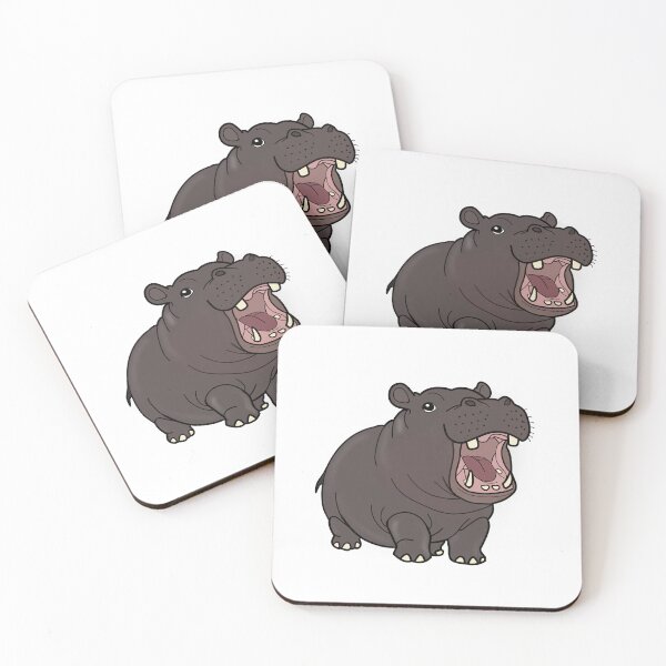 Item preview, Colorized Chubby Baby Hippo Moo Deng Sketch designed and sold by DetroitersFan.