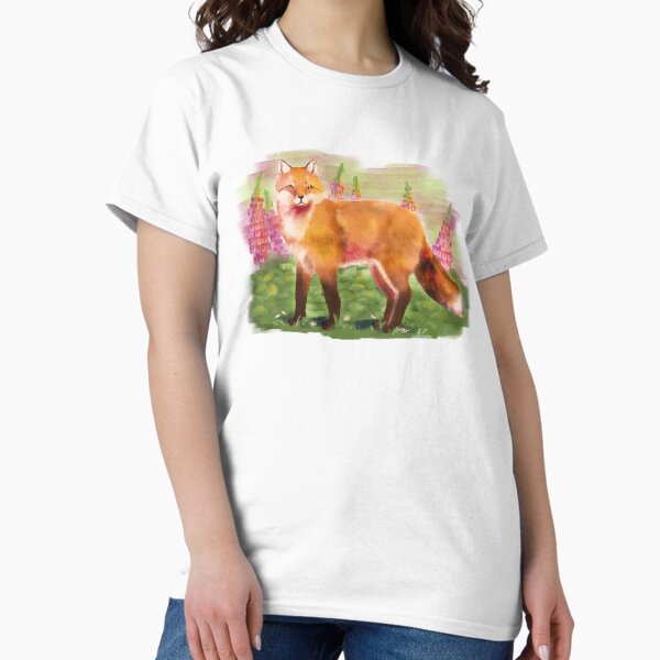 Item preview, Fox with Foxgloves designed and sold by LizArt29.