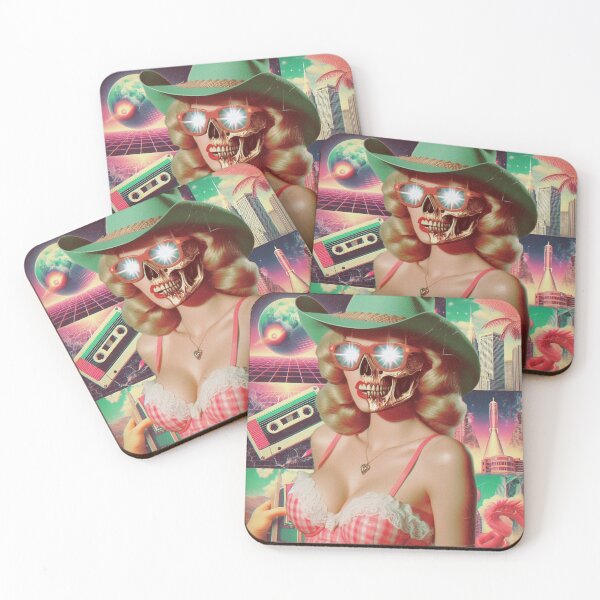 Item preview, Retrowave Horror Cowgirl designed and sold by PulpVintage.