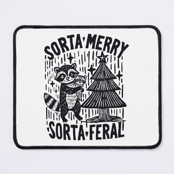 Item preview, funny sorta merry sorta feral family raccoon designed and sold by Unbranddigitalart.