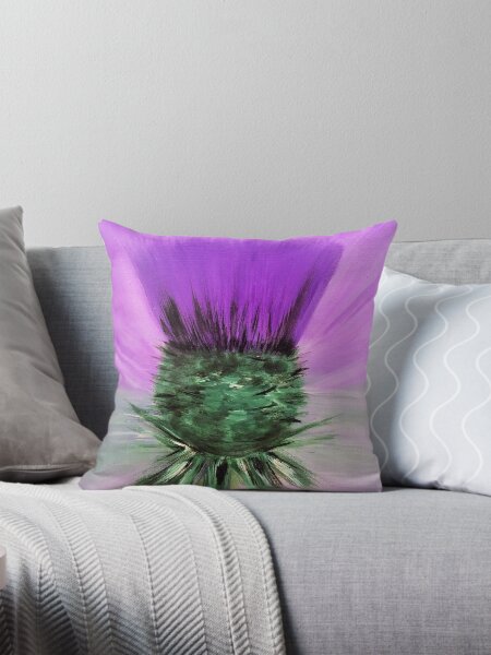 Item preview, Purple Scottish Thistle Abstract style designed and sold by Amazingraceart.