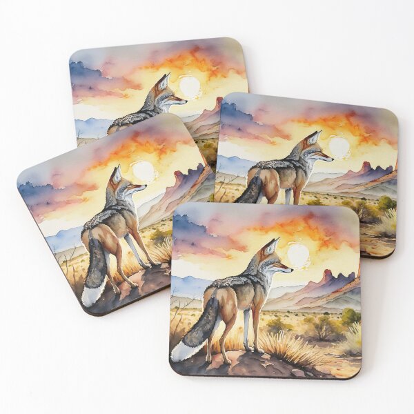 Item preview, Big Bend National Park Coyote Watercolor designed and sold by Magnolia Valley Art.