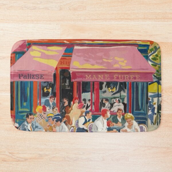 Item preview, Vintage Paris Café with Colorful Outdoor Seating. Art by Carraann  designed and sold by CARRAANN.