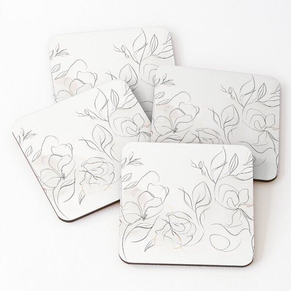 Item preview, Minimalist Line Art Floral Design designed and sold by bjrcy.