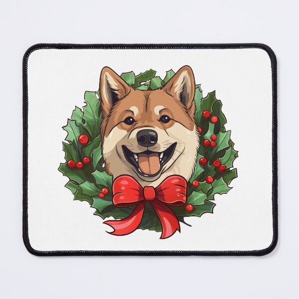 Item preview, Akita - Christmas Wreath Dog designed and sold by wotsthis.