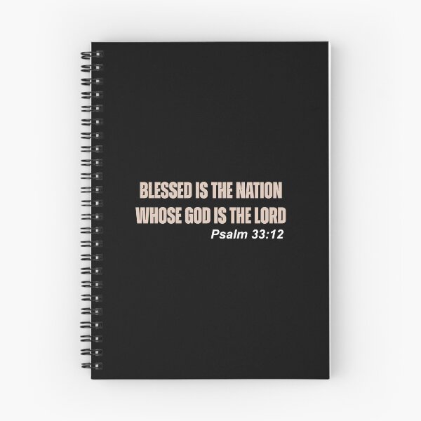 Item preview, Blessed Is the Nation Whose God Is the Lord Psalm 33 12 Bible Verse designed and sold by Lillyamstronger.