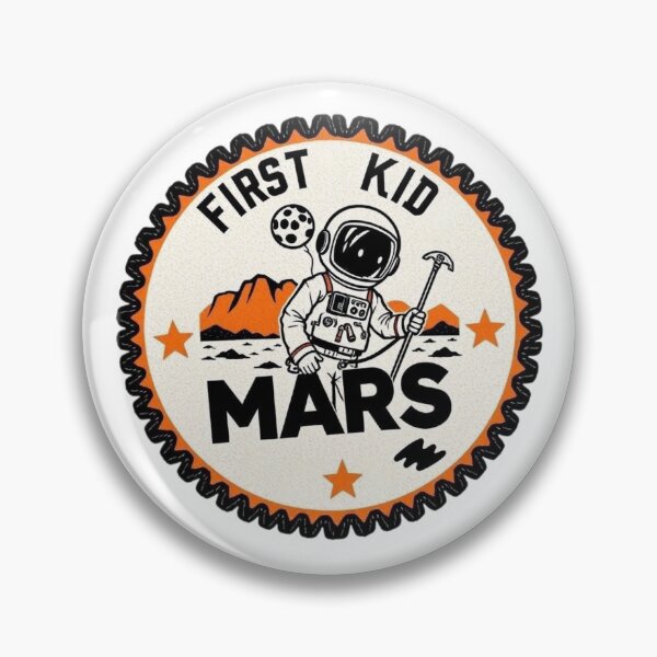 Artikelvorschau, Sport auf dem Mars? (First Kid on Mars – Mission Patch Version 2) entworfen und verkauft von jnxyz.