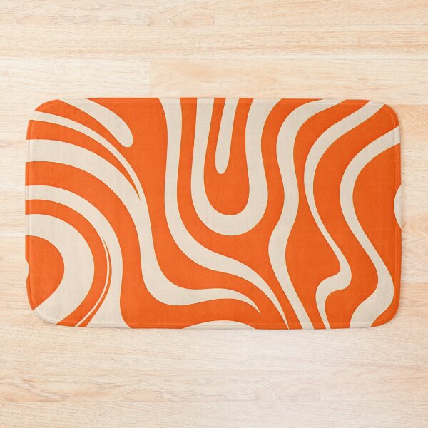 Item preview, Retro Modern,  Wavy Pattern,  orange, cream designed and sold by Prints and Lifestyle.