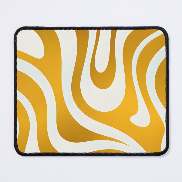 Item preview, Retro Modern, Wavy Pattern, yellow, cream designed and sold by Prints and Lifestyle.
