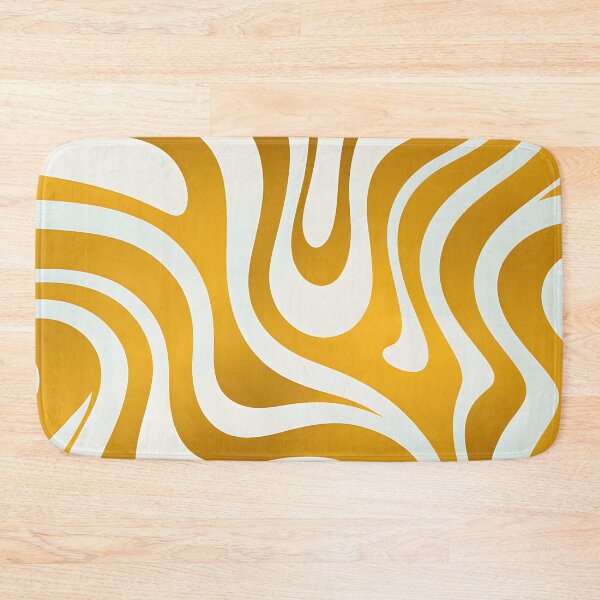 Item preview, Retro Modern,  Wavy Pattern, yellow, cream designed and sold by Prints and Lifestyle.