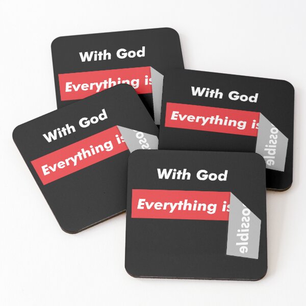 Aperçu de l'œuvre With God, Everything Is Possible Faith-Based Inspiration créée et vendue par Lillyamstronger.