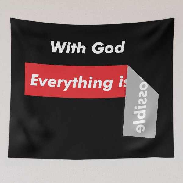 Aperçu de l'œuvre With God, Everything Is Possible Faith-Based Inspiration créée et vendue par Lillyamstronger.