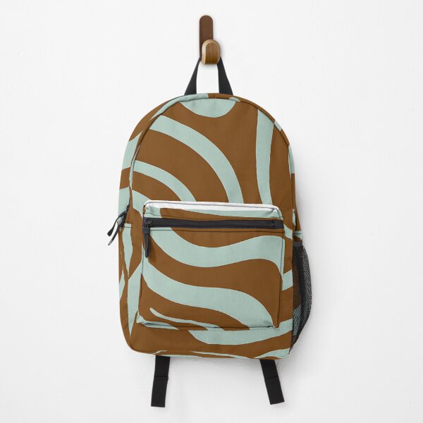 Item preview, Retro Modern, Wavy Pattern, green, brown designed and sold by Prints and Lifestyle.