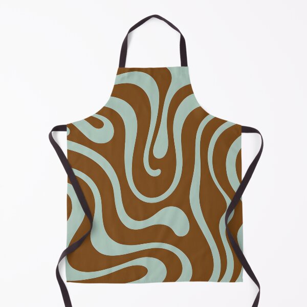 Item preview, Retro Modern,  Wavy Pattern,  green, brown designed and sold by Prints and Lifestyle.